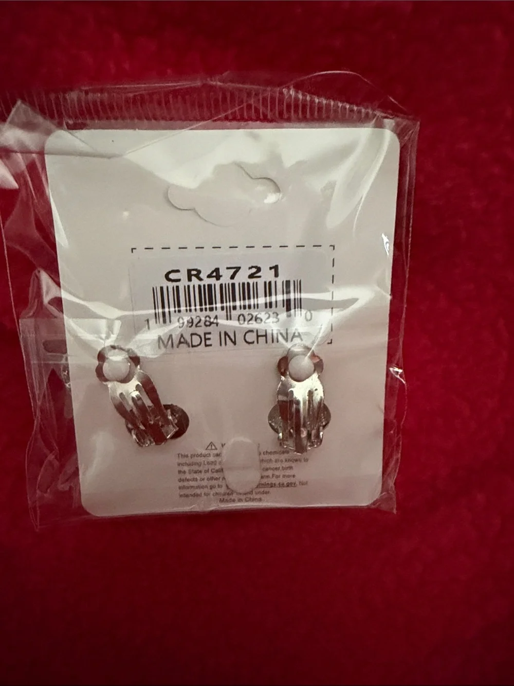 Breast, cancer awareness - Nicole Pink Ribbon Heart Clip-On Earrings